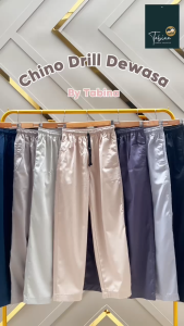Tabina Celana Panjang Chino Laki Laki Remaja hingga Dewasa Bahan Katun Drill max XXL 100 cm