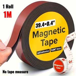 1pc Industrial Magnetic Tape Strong Adhesive Self Adhesive Suitable for Handicrafts Art Projects WhiteboardsDaily Office Use