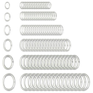 200pcs Stainless Steel Oval Jump Rings Connectors For DIY Jewelry Making Key Chains Earrings Necklace Bracelet Metal Accessories