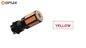 ✅Oprah 2 Pieces 12V Universal Super Bright Amber Turn Signal Bulb LED No Flashing PY21W P21W W21W Yellow Turn Left Right Indicator Light 1156 BA15S BA15S 7440 Reminder Single Contact Bulbs 2016LED 8000LM