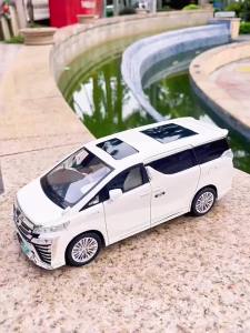 MAKEDA | 1:18 Vellfire Alphard MPV Model Alloy Diecast Car Toys Doors Opened Shock Absorption Rubber Tires Pull Back Vehice Present Adult