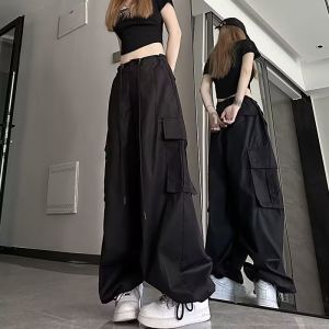 กางเกงทำงานทรงหลวมสไตล์ย้อนยุคสไตล์อเมริกันสำหรับฤดูร้อน กางเกงขายาวทรงหลวมสีม่วงสำหรับผู้ชายและผู้หญิง กางเกงขายาวทรงหลวมสไตล์ฮิปฮอป