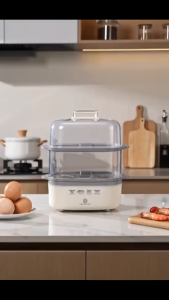 【Ready stock】Smart Egg Cooker 煮蛋器 Multifunctional Household Steamer Boiler Quickly Cooked Steamed Meat/Buns/Seafood Multifunctional breakfast machine 早餐机