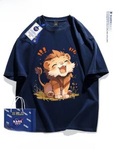 NASA Collaboration Retro Loose Cotton T-Shirt Five Quarter Sleeves