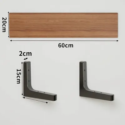 Hanging Storage Shelf Wall Mounted One-Panel Unpainted