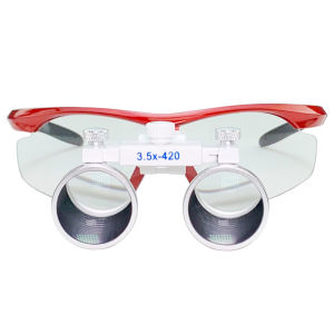 Surgical Magnifying Glass Dental Loupes 2.5X 3.5X Binocular Magnifier with Head Mounted Lighting for Precision Work