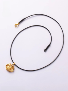 Black Jade Pendant Golden Thread Cord for Necklace and Bracelet Fashionable DIY Accessory for Men and Women