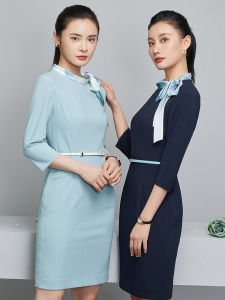 Professional Uniform Dress Womens Hotel Beauty Salon Front Desk Reception Workwear Set Skin Management Uniform Skirt