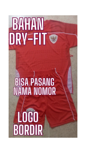 COD BISA CUSTOM NAMA NOMOR/SETELAN JERSEY TIMNAS INDONESIA PUTIH BAHAN DRY-FIT