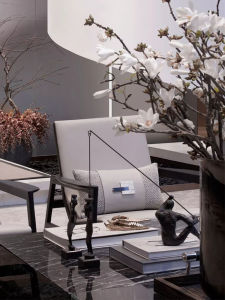 New Chinese Style Living Room Tea Table Decorative Metal Figure Sculpture Study Bookcase Decoration Art Crafts Creative Handmade