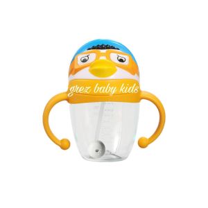 Botol Minum Anak Sedotan Motif pororo lucu 240ML Tumbler Minum Anak Portable Motif Karakter xy39 bebas bpa