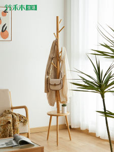 Clothes Hanger Floor Bedroom Bamboo Coat Rack Minimalist Creative Door Storage Organizer Living Room Home Vertical Clothes Rack