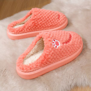 Cotton Slippers Womens Cute Autumn and Winter 2024 New Arrival Indoor Home Warm Slugged Bottom Couple Home Fluffy Slippers