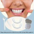 Bộ Răng Giả Trắng Unisex Với Đầy Đủ Phụ Kiện, Độ Ôm Vừa Vặn Thoải Mái, Gồm 1 Hàm Trên + 1 Hàm Dưới, Sản Phẩm Chăm Sóc Răng Miệng.. 