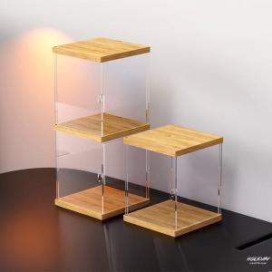 Transparent Display Stand Storage Box Holder DIMOO Scenic Box Figure Showcase Storage Organizer for Collectible Figures