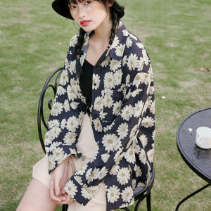 Yoohui CS002 Kemeja Kemeja retro kecil gaya bunga daisy hyuna