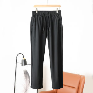 Anti-Wrinkle Wear-Resistant Mens Casual Sports Long Pants Autumn Winter Elastic Comfortable Business Leisure Trousers