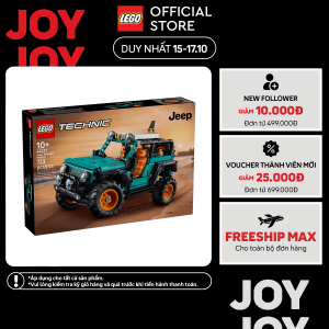 LEGO TECHNIC 42227 Đồ Chơi Lắp Ráp Xe SUV Jeep® Wrangler Rubicon (723 Chi Tiết)