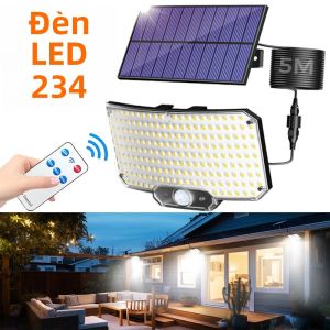 1 Gói Đèn Năng Lượng Mặt Trời Ngoài Trời 234LED Cảm Biến Chuyển Động Siêu Sáng 3 Chế Độ Chống Nước Lũ Đèn Tường Cho Sân Vườn Nhà Để Xe An Ninh