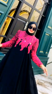 TERBARU EVALIA Dress + Pasmina senada dengan bajunya dan Include FREE TAS dari bahan brukat )