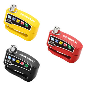 Bike Disc Brake Lock with Loud Alarm and Key Set Waterproof Rustproof Motorcycle Security Lock for Bicycles