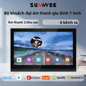 7inch Tuya Bảng Điều Khiển Nhà Thông Minh Máy Nghe Nhạc Hệ Thống Android Wifi Bluetooth Máy Nghe Nhạc Có Bộ Khuếch Đại Âm Thanh Trong Tường 4x30W