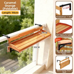 TMCG | Hanging Folding Rot-proof Wood Flower Pot Stand