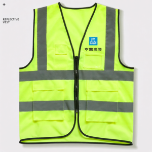 SHOUDUN | Fluorescent Yellow Reflective Vest for Construction Workers Customizable with Logo Summer