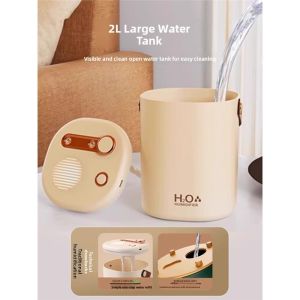 MONLEYTA | Wireless Portable Double Spray Humidifier for Bedroom Office Mini Desktop Air Purifier Student Dormitory Baby Nursery Moisturizing Fog