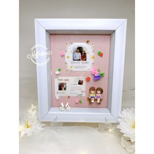 3D Frame Bingkai Scrapbook Clay Custom Couple Hadiah Kado Valentine Anniversary