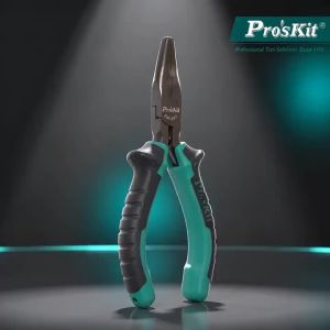 Pro’sKit | ProsKit PM-755 5-inch Dual Color Anti-skid Wear Durable Mini Curved Needle Nose Pliers Cutting Pliers Wire Cutter Hand Tool
