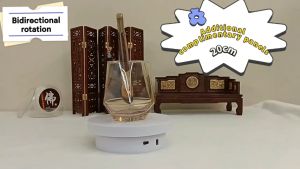 Rotating display stand 360 Degree Rechargeable Rotation Motorized Turntable for shoes  Photograp small Jewelry Holder  big 360° Rotary Display Base Electric Adjustable Speed battery operated for toys / cake / gundam Rotating platform 20+14cm
