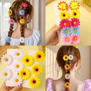 10/20 Pieces of Bohemian Style Sunflower Decorative Hairpins Suitable for Girls to Wear Daily and Summer Travel Gifts