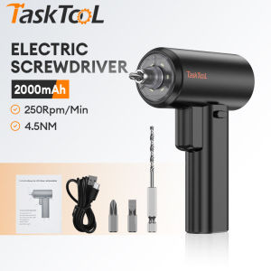 TASKTOOL Multi-Function Electric Screwdriver Set Precision Electric Screwdriver with LED Light for Home Appliance Repair Drill