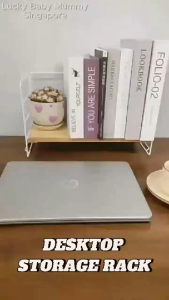 Office Desktop Small Shelf Household Table Multi-layer Iron Desk Finishing Storage Rack Simple Desk Shelf Organiser / Rainbow