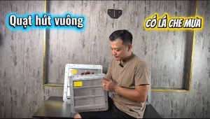 Quạt Thông Gió Vuông (có lá che mưa) 220V - Size cánh 25CM/ 30CM/ 35CM/ 40CM