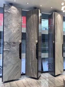 ตู้แสดงกระเบื้องหิน 360 องศา ด้านเดียว ด้านหลังไม่หมุน กระเบื้องหินขนาดใหญ่ กระเบื้องหิน กระเบื้อง กระเบื้อง ตู้แสดง