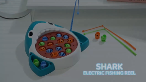 【SG STOCK】Kids Musical Shark Rotating Fishing Game Early Learning Educational Toy(Battery Not Included)