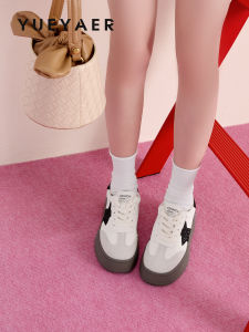 Moonbud 2025 Spring New Thick Bottom Dequn Shoes Womens Heightening Star Casual Shoes Versatile Comfortable Fashion Sneakers