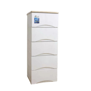 Large Plastic Baby Wardrobe Storage Cabinet Wooden Top Panel Integrated Drawer Organizer Japanese Style Pure Color Square Shape