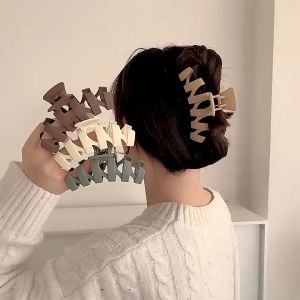 2023 Popular Internet Celebrity Hair Clip Frosted Hair Clip Simple Shark Clip Pure Youthful Temperament Versatile Hair Accessory Penyepit Rambut