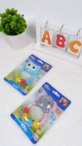 Coral Babies 2in1 Safari Animal Baby Rattle Teether Sensory Grasping Toy for Little Hands