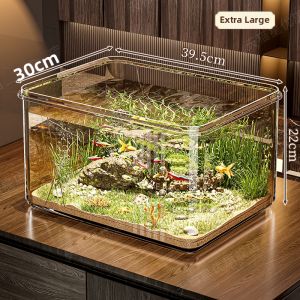 XINGYOU | Living Room Small Tabletop Ecosystem Tank Glass-Like 20L