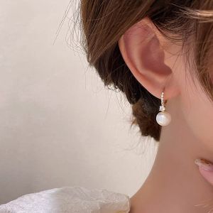 WENXI | Bông Tai Đỏ Đá Ngọc Trai Sang Trọng