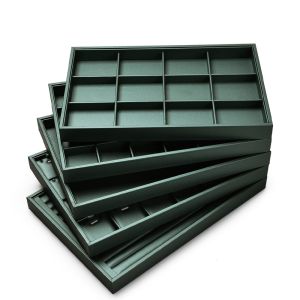 Oirlv แหวนหนังต่างหูสร้อยคอสร้อยข้อมือนาฬิกาเครื่องประดับถาดเก็บของกระเป๋าเก็บบัตร P076