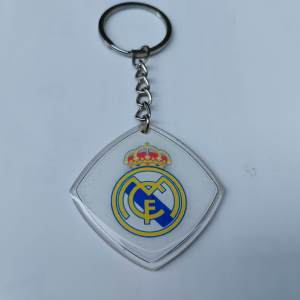 GANTUNGAN KUNCI AKRILIK BOLA SPANYOL CUSTOM NAMA DAN TANGGAL LAHIR SEHARI JADI Minimal 1 lusin isi 12pcs