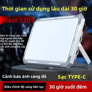 Đèn LED Cắm Trại Sạc Lại Được Công Suất Cao Chống Nước Di Động Đèn Tìm Kiếm Ngoài Trời Khẩn Cấp Với Đế Từ Tính