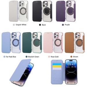 Wireless Charging Compatible Flip Cover Phone Case for Apple 17/13/14/15 Promax iPhone 16 Promax/16e Electroplated Magnetic Absorption Anti-fall Protection