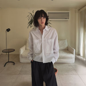 DAVID&ME | Short Korean Style Elevated Shirt With Large Pockets