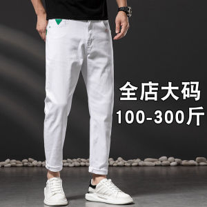 กางเกงยีนส์ทรงสลิมฟิตสำหรับผู้ชายไซส์ใหญ่ ทรงหลวม ทรงขากระบอก ทรงขากระบอก กางเกงขายาวทรงหลวมสำหรับฤดูร้อน